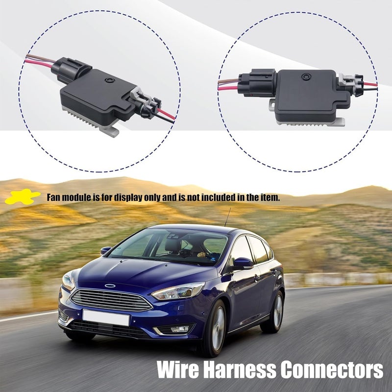 AIKEN Cooling Fan Control Relay Module Connector Plug Wire Harness Compatible with Ford Crown Victoria Focus Lincoln Town Car Mercury Grand Marquis Mazda M3 Replace# 902-209, 6W1Z8B658AC. - Image 3